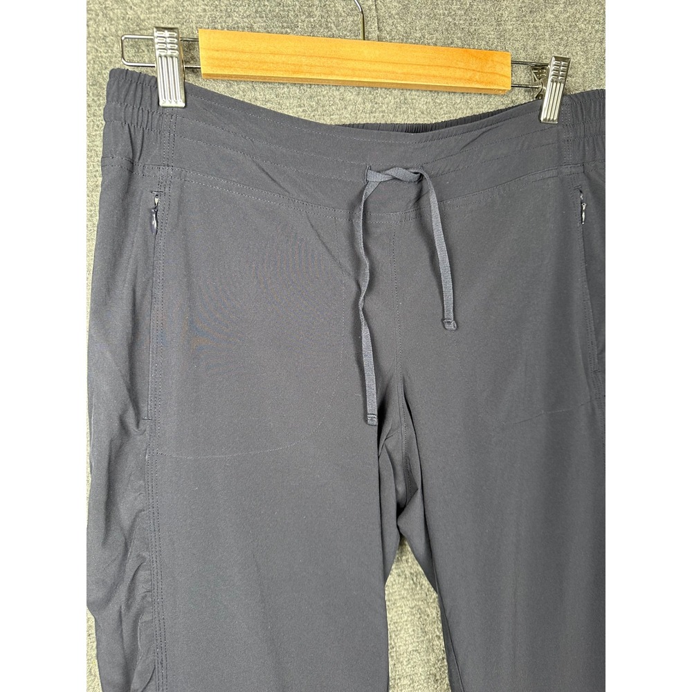 Athleta La Viva Lined Jogger Pants 10 TALL Navy Blue Ruched Hiking Outdoor - Picture 5 of 11